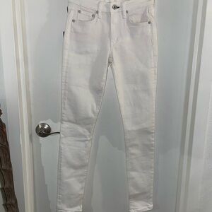 NWT Rag and Bone 24 X 29” Cate Skinny - White Mid-Rise Stretch Jeans $195